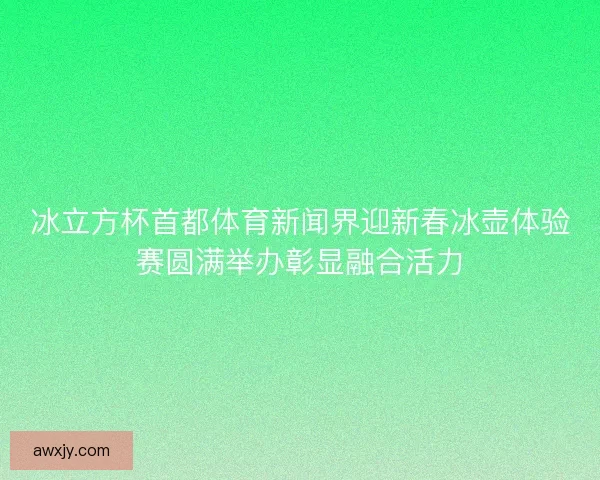 冰立方杯首都体育新闻界迎新春冰壶体验赛圆满举办彰显融合活力
